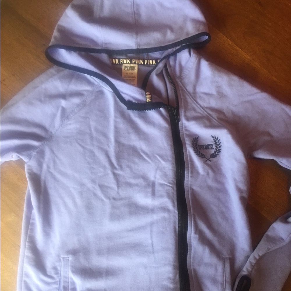 •VS PINK• Asymmetrical zip lilac jacket